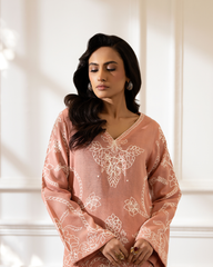 2 Piece - Embroidered Pashmina Suit