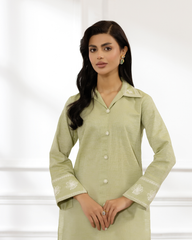 2 Piece - Embroidered Khaddar Suit