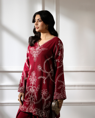 2 Piece - Embroidered Pashmina Suit