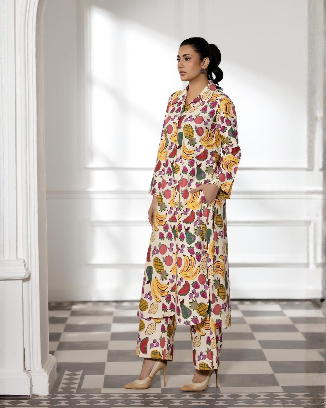2 Piece - Printed Khaddar Suit