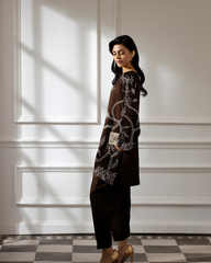 2 Piece - Embroidered Pashmina Suit